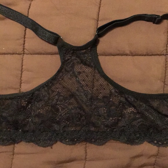 Front close Racer-back bra with lace NWOT - Picture 2 of 3